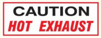 Caution Hot Exhaust