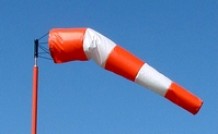 Airport Windsock Wind Direction Sock 18"x96" Aviation Wind Sock Orange w/ White